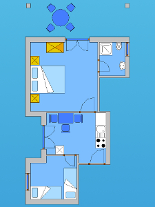 Ground plan of the apartment 2