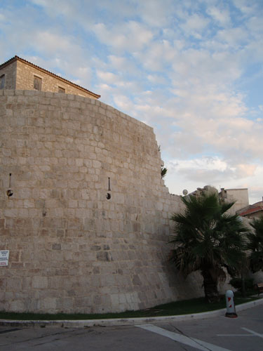 Mansion's walls and tower